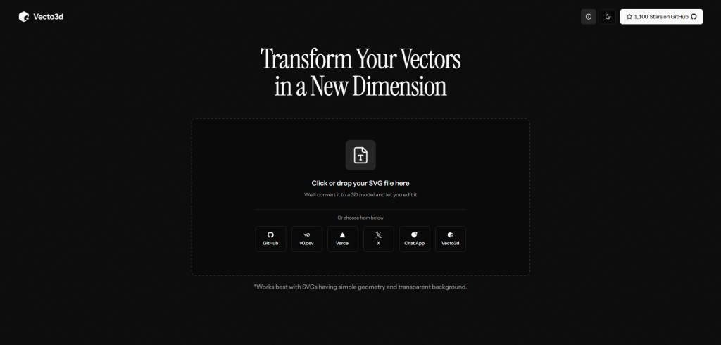 Vecto3Dスタート画面