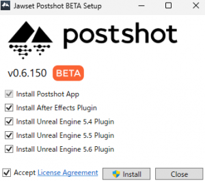 postshot プラグイン設定